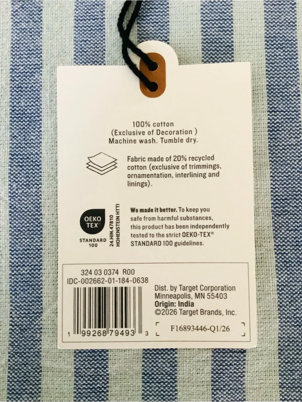 Hearth & Hand Magnolia Set of 2 Stripe + Blue Kitchen Towels